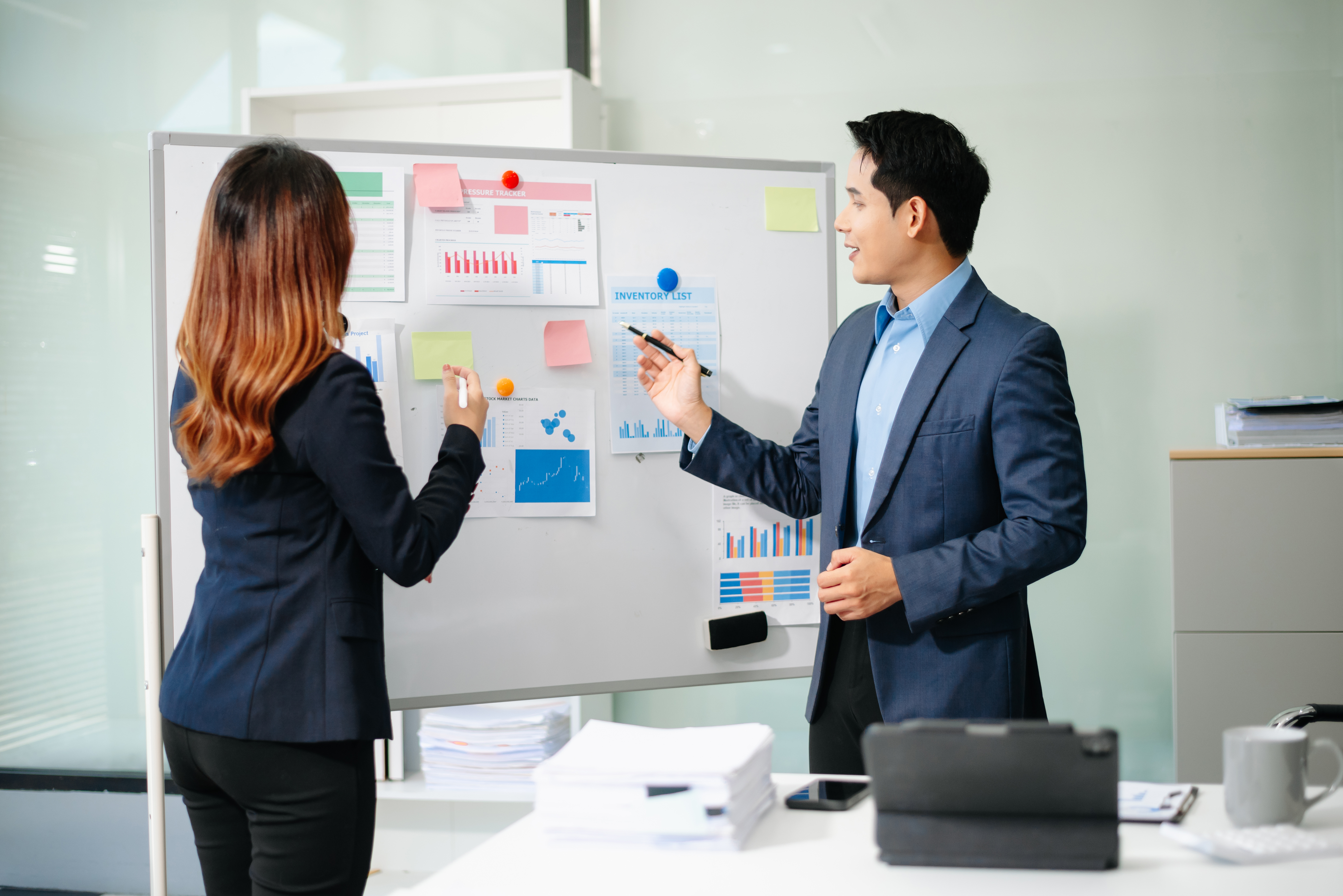 Business professionals collaborating