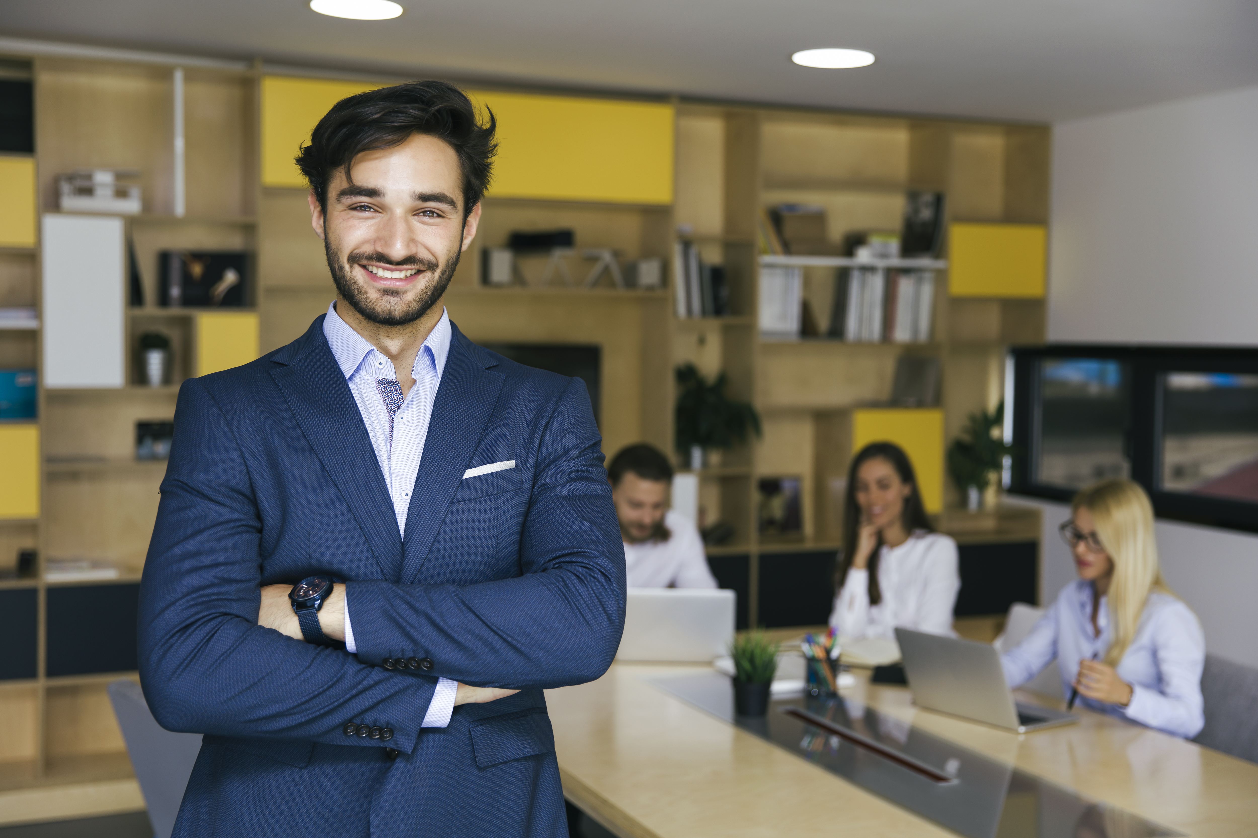 Young business man in the office